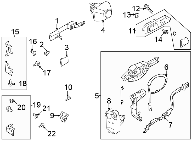 Diagram Lock & hardware. for your 2022 Ford Bronco   