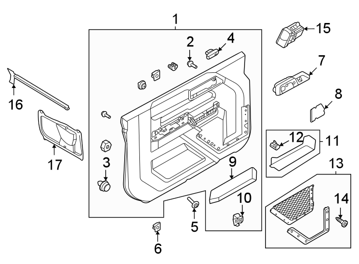 Diagram Interior trim. for your 1985 Ford Bronco   