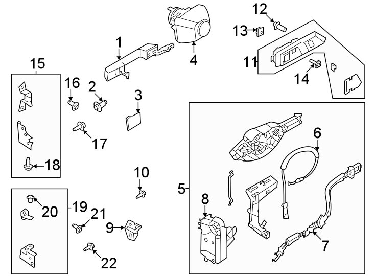 Diagram Front door. Lock & hardware. for your 2017 Lincoln MKZ Select Sedan  