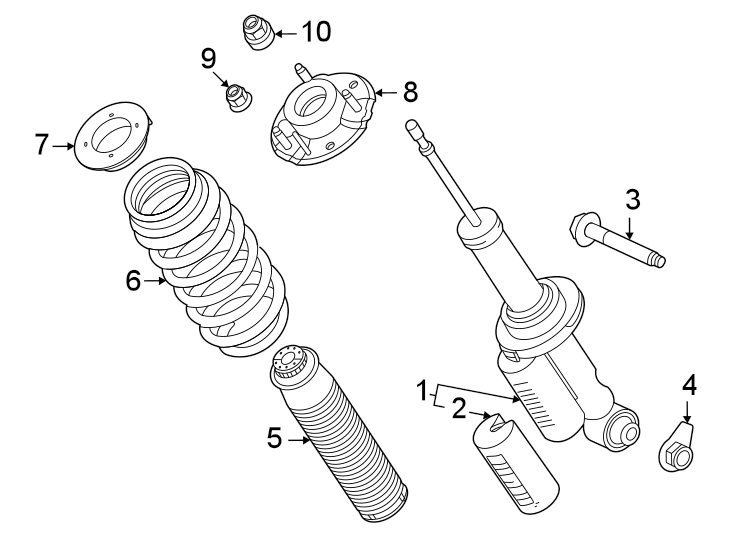 Diagram Rear suspension. Struts & components. for your 2017 Lincoln MKZ Reserve Hybrid Sedan  