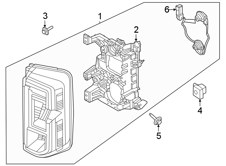 Diagram Rear lamps. Tail lamps. for your 2024 Ford E-350 Super Duty  Base Stripped Chassis 