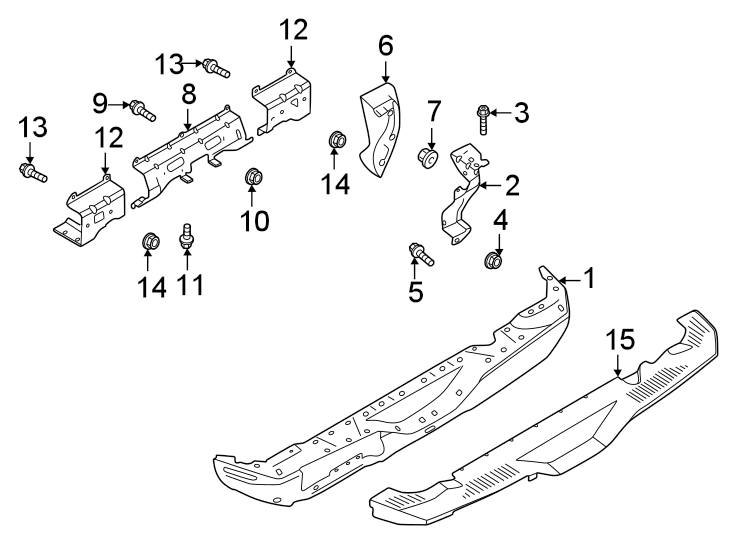 Diagram Rear bumper. Bumper & components. for your 1994 Ford Bronco   