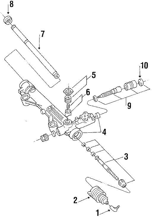 Diagram STEERING GEAR & LINKAGE. for your 1999 Ford F-150 4.2L Triton V6 A/T RWD Base Extended Cab Pickup Fleetside 