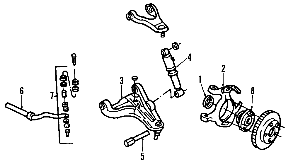 Diagram DRIVE AXLES. FRONT SUSPENSION. for your 2005 Chevrolet Astro   