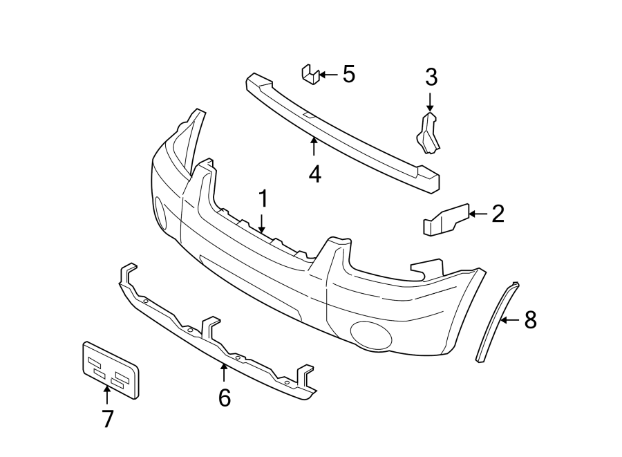 Diagram FRONT BUMPER. BUMPER & COMPONENTS. for your 2011 Ford F-150 6.2L V8 A/T RWD Platinum Crew Cab Pickup Fleetside 