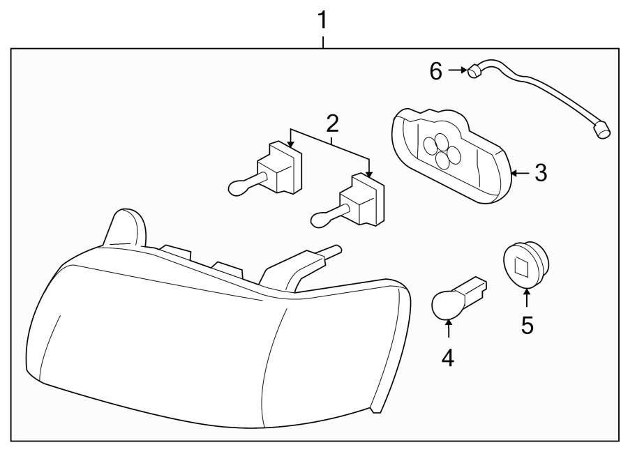 Diagram FRONT LAMPS. HEADLAMP COMPONENTS. for your 2017 Lincoln MKZ Reserve Hybrid Sedan  