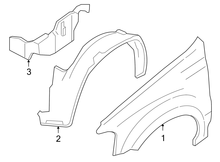 Diagram FENDER & COMPONENTS. for your Ford Escape  