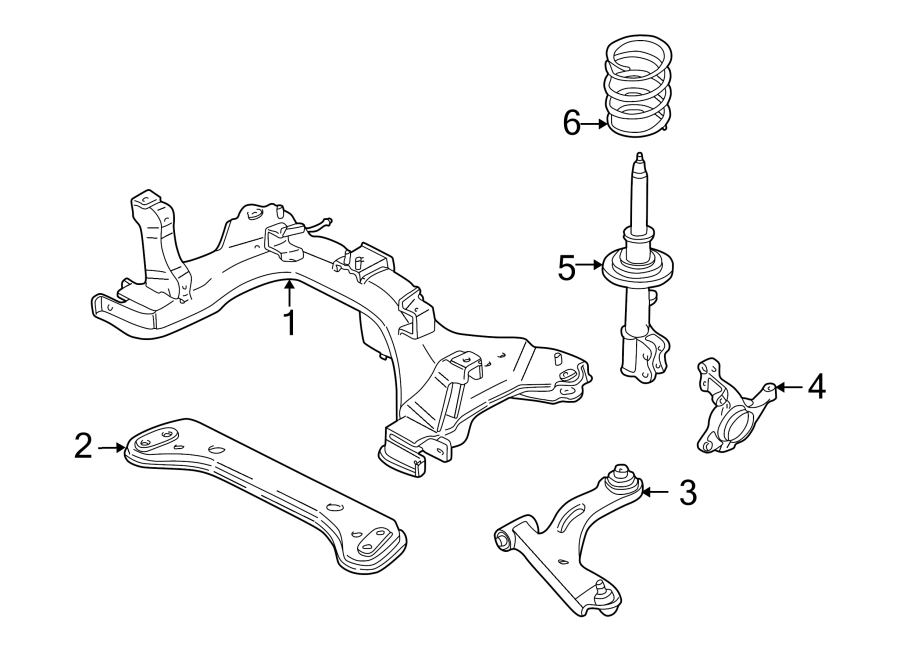 Diagram FRONT SUSPENSION. SUSPENSION COMPONENTS. for your Ford Escape  