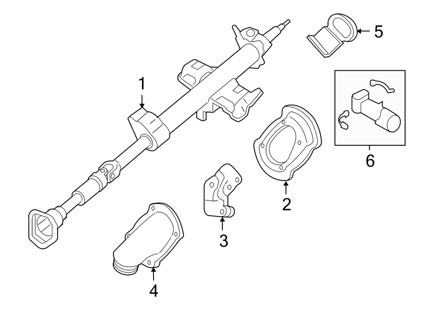 Diagram STEERING COLUMN ASSEMBLY. for your Ford Escape  