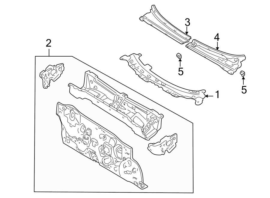 Diagram COWL. for your Ford