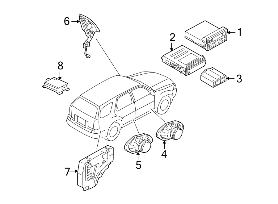 Diagram INSTRUMENT PANEL. SOUND SYSTEM. for your 2004 Ford F-150   
