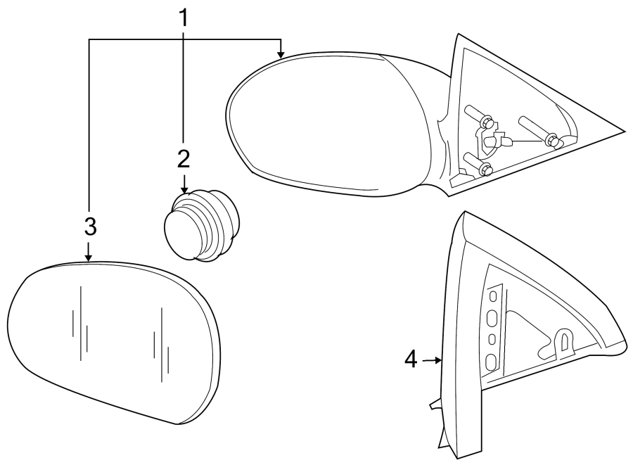 FRONT DOOR. OUTSIDE MIRRORS. Diagram