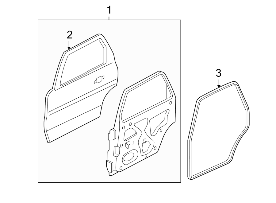 Diagram REAR DOOR. DOOR & COMPONENTS. for your 2017 Ford F-150   