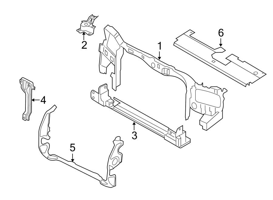 Diagram RADIATOR SUPPORT. for your 2017 Lincoln MKZ Premiere Hybrid Sedan  