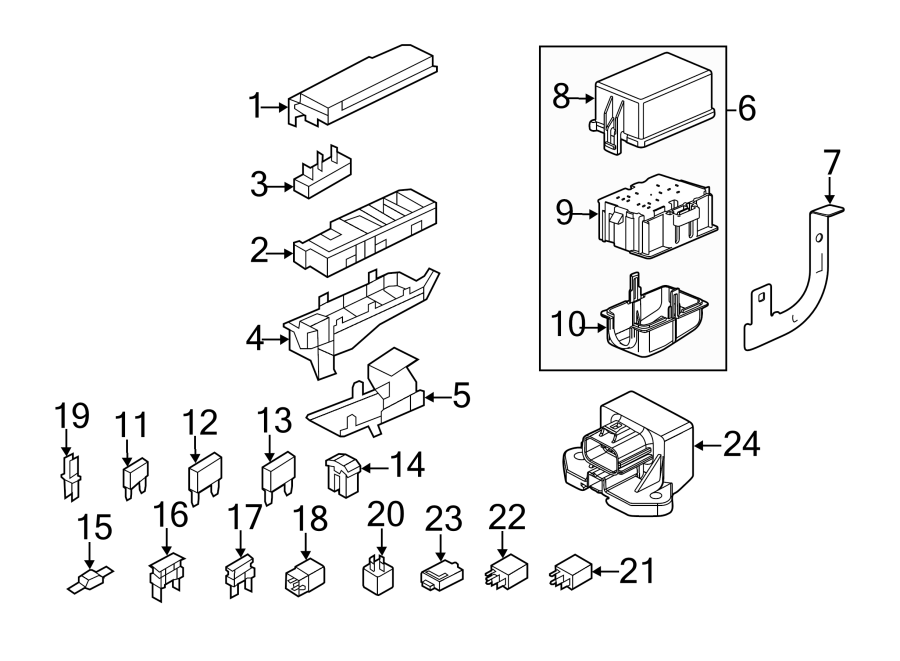 Diagram FUSE & RELAY. for your 1985 Ford Bronco   