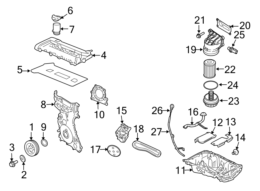 ENGINE / TRANSAXLE. ENGINE PARTS. Diagram