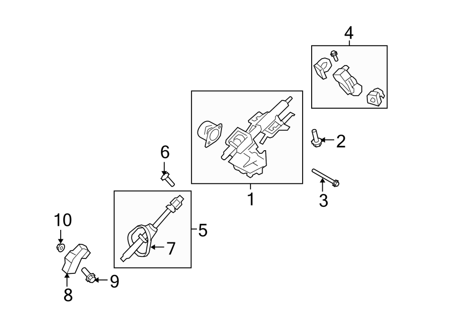 Diagram STEERING COLUMN ASSEMBLY. for your 2011 Lincoln MKZ   