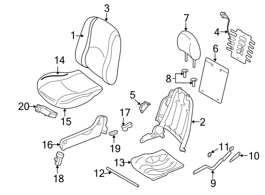 ford-escape-outer-cushion-pad-seat-cushion-seat-6l8z78632a22b