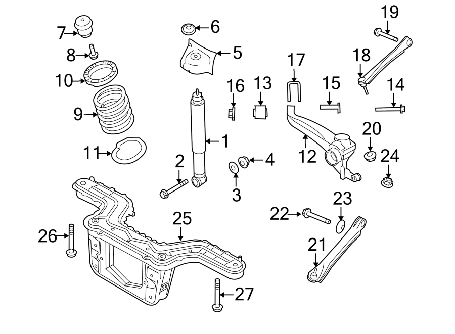 Diagram REAR SUSPENSION. SUSPENSION COMPONENTS. for your 2018 Ford F-150 3.5L EcoBoost V6 A/T 4WD XL Crew Cab Pickup Fleetside 