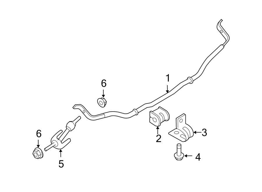 Diagram REAR SUSPENSION. STABILIZER BAR & COMPONENTS. for your 2011 Ford Fusion   