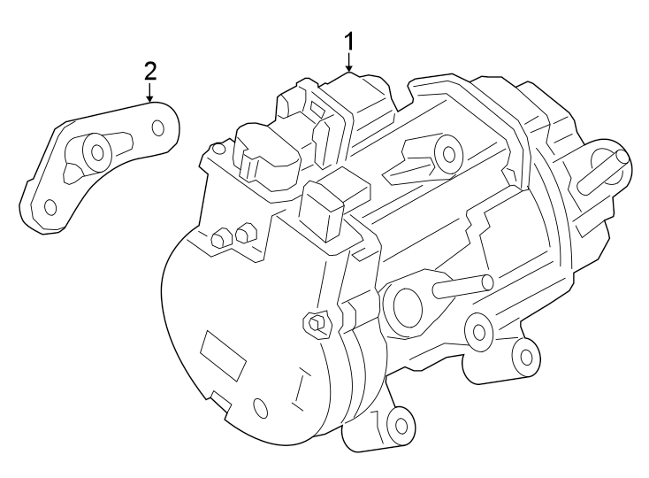 Diagram Air conditioner & heater. Compressor. for your 2007 Ford Expedition   