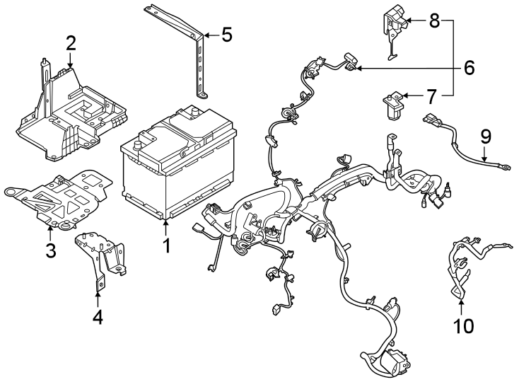 Diagram Battery. for your 2012 Ford F-150 5.0L V8 FLEX A/T RWD XL Crew Cab Pickup Fleetside 