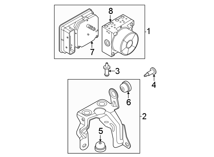 Diagram Abs components. for your 2019 Lincoln MKZ Reserve II Sedan  