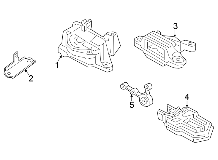 Diagram Engine / transaxle. Engine & TRANS mounting. for your 2015 Lincoln MKZ Base Sedan  