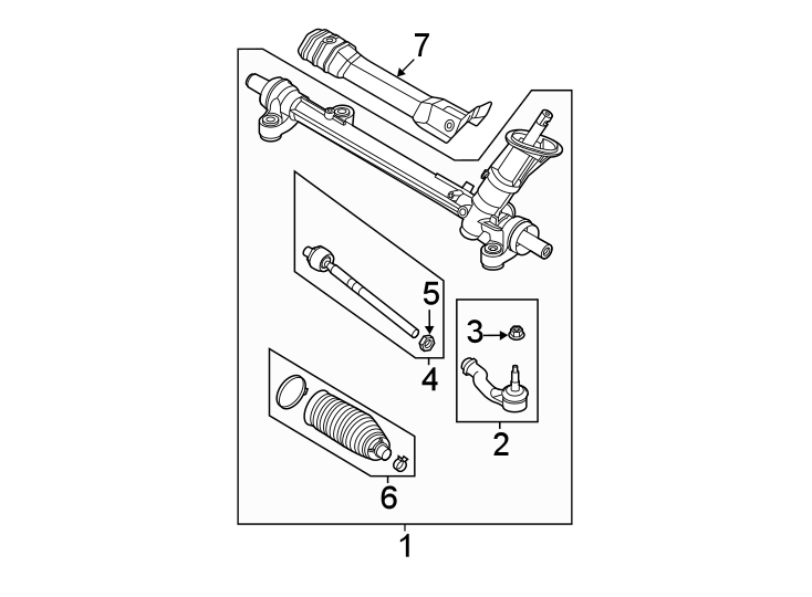 Diagram Steering gear & linkage. for your 2012 Ford F-150 3.7L V6 FLEX A/T RWD STX Extended Cab Pickup Fleetside 