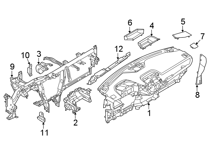 Diagram Instrument panel. for your Ford Maverick  