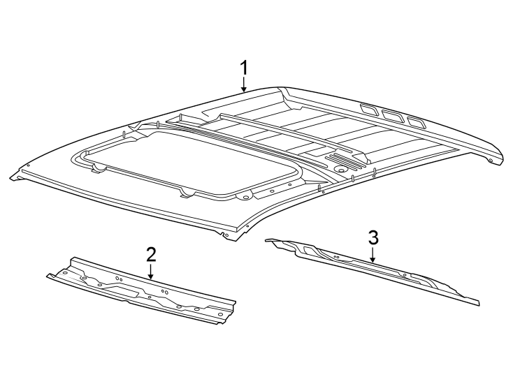 Diagram Roof & components. for your Ford Maverick  