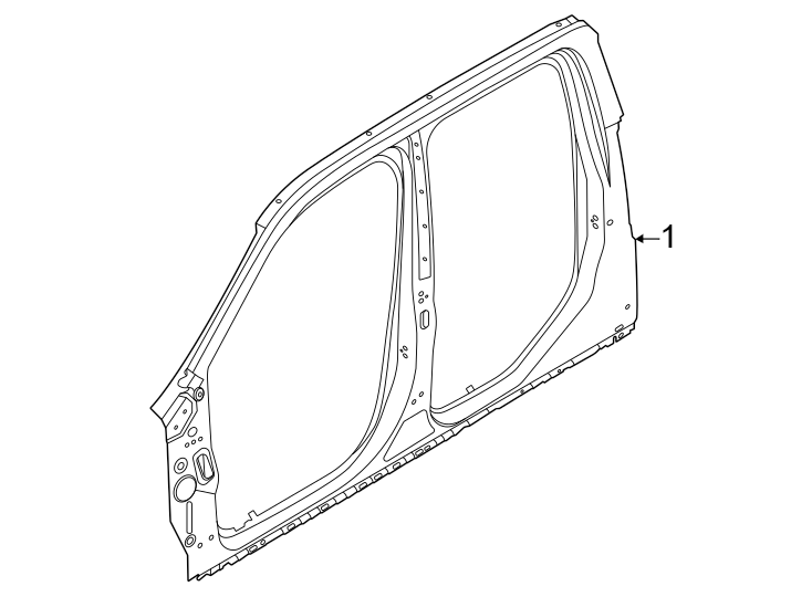 Diagram Pillars. Rocker & floor. Side panel. for your 2024 Ford Maverick   