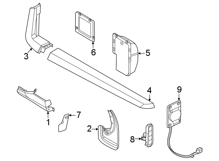 Diagram Quarter panel. Exterior trim. for your Ford Maverick  