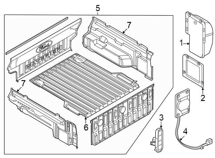 Diagram Inside bed. for your Ford Maverick  