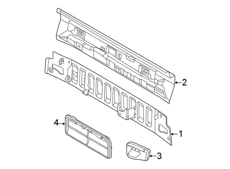 Diagram Rear body & floor. Rear body panel. for your 2017 Ford Transit-350   