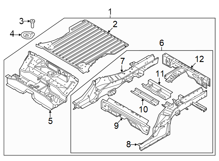 Ford Maverick Floor pan screw. BODY, RAILS, REAR - W721941S450B ...