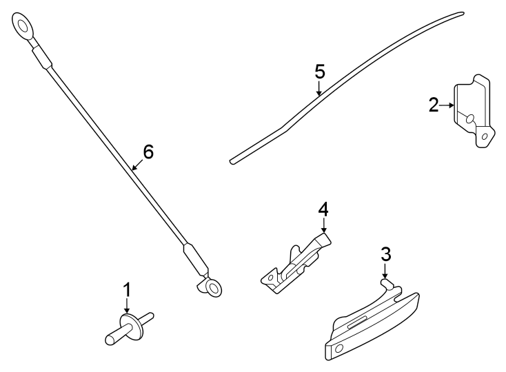 Diagram Tail gate. Lock & hardware. for your 2024 Ford Maverick   