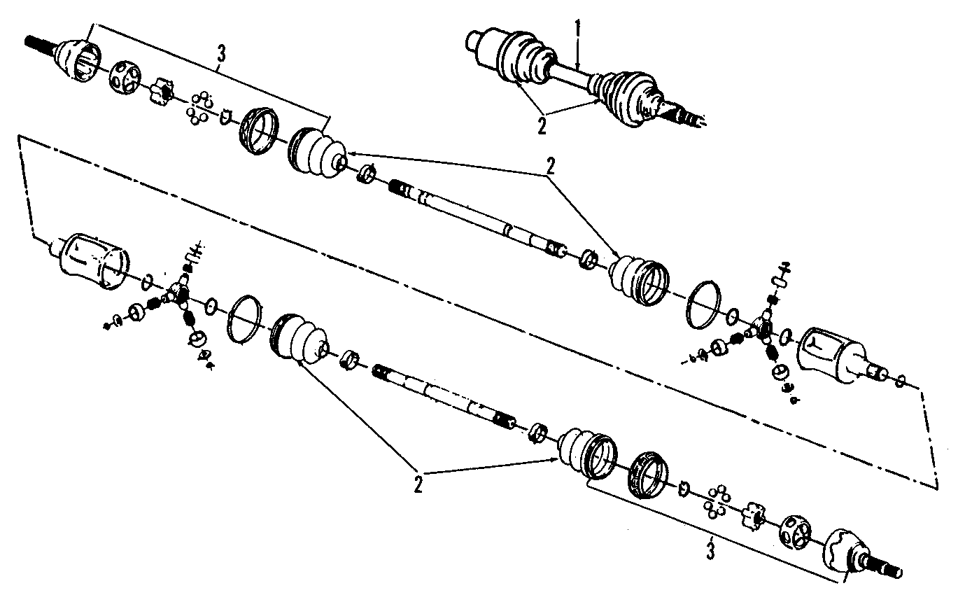 Diagram DRIVE AXLES. AXLE SHAFTS & JOINTS. for your 2004 Chevrolet Blazer LS Sport Utility  