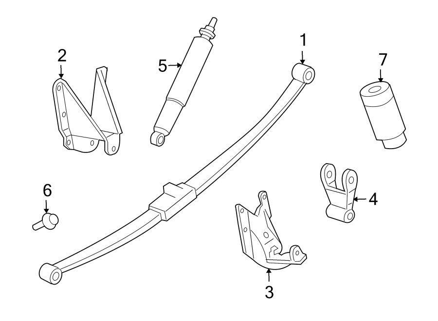 Diagram REAR SUSPENSION. SUSPENSION COMPONENTS. for your 2007 Ford F-150 4.6L Triton V8 M/T 4WD XLT Crew Cab Pickup Stepside 