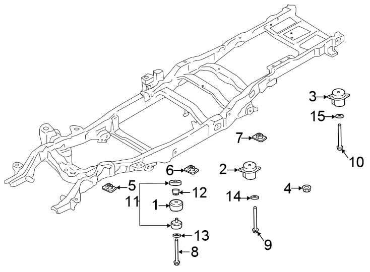 Diagram FRAME & COMPONENTS. for your 2013 Ford F-350 Super Duty   