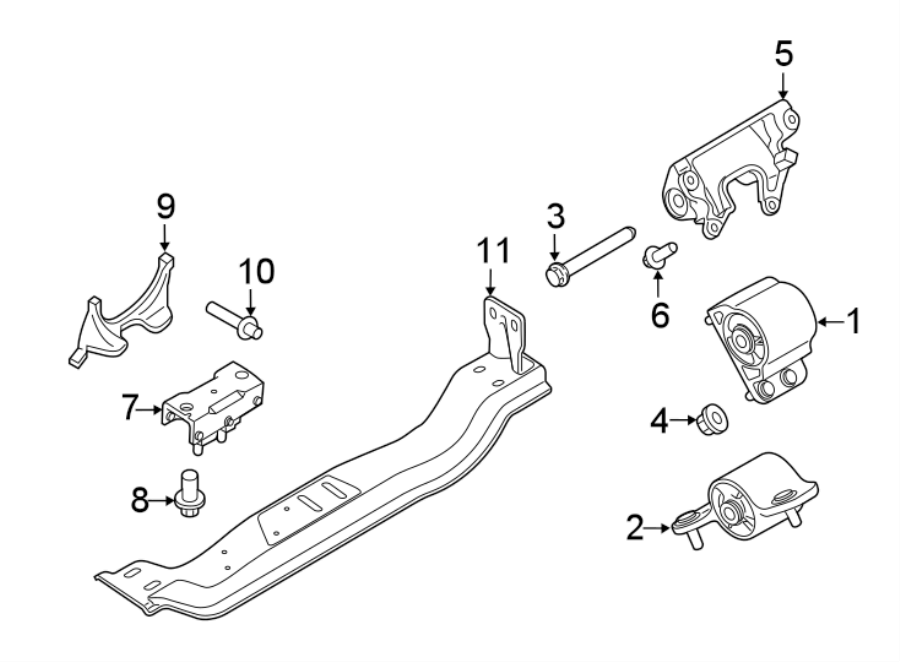 Diagram ENGINE & TRANS MOUNTING. for your 2014 Lincoln MKZ   