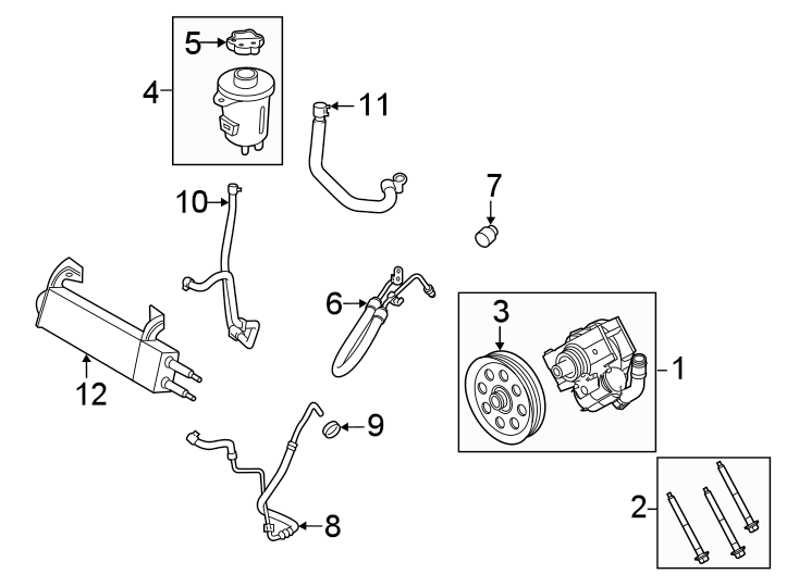 Diagram STEERING GEAR & LINKAGE. PUMP & HOSES. for your 2021 Lincoln Navigator   