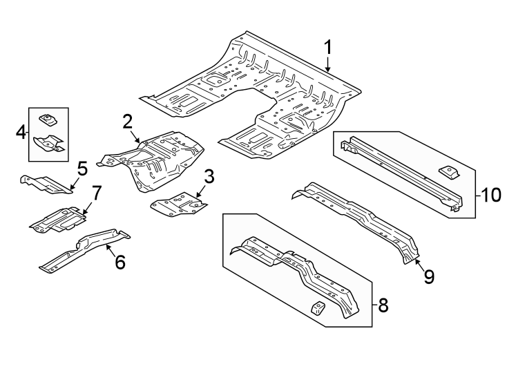 Diagram FLOOR. for your 1986 Ford F-150   