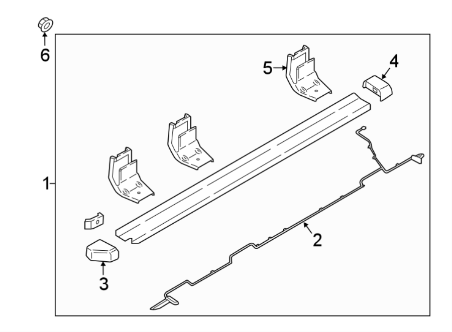 Diagram RUNNING BOARD. for your 2017 Ford F-150 5.0L V8 FLEX A/T 4WD Lariat Crew Cab Pickup Fleetside 