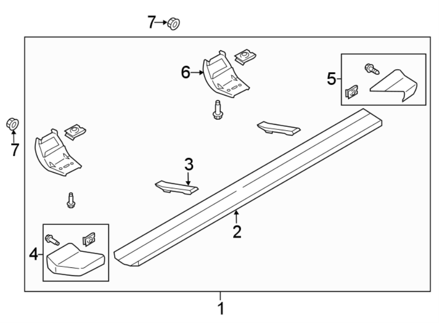 Diagram RUNNING BOARD. for your 2003 Ford F-150  XLT Standard Cab Pickup Fleetside 