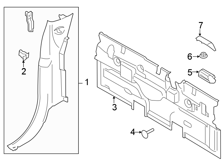 Diagram INTERIOR TRIM. for your 2008 Ford F-250 Super Duty   