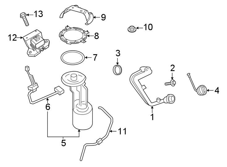 Diagram FUEL SYSTEM COMPONENTS. for your 2015 Lincoln MKZ   