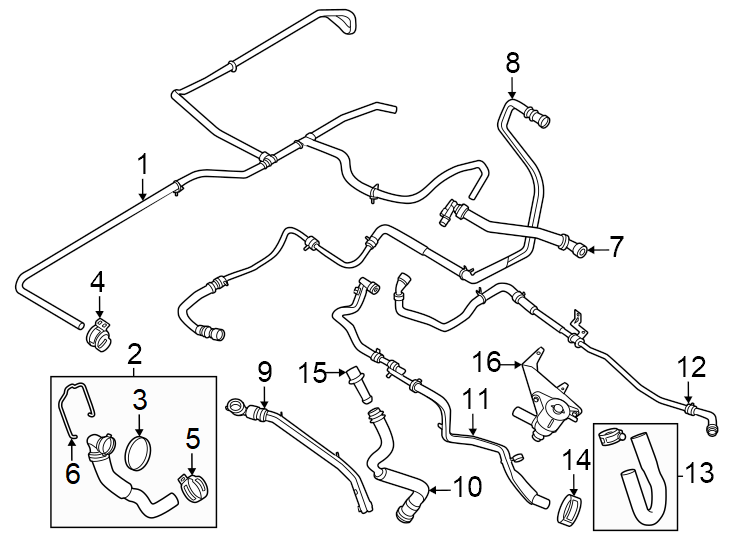 Diagram Hoses & lines. for your 2024 Ford E-350 Super Duty   