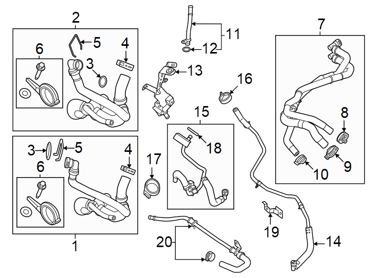 Diagram Hoses & lines. for your 2024 Ford E-350 Super Duty   