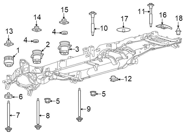 Diagram Frame & components. for your 2015 Ford F-350 Super Duty   